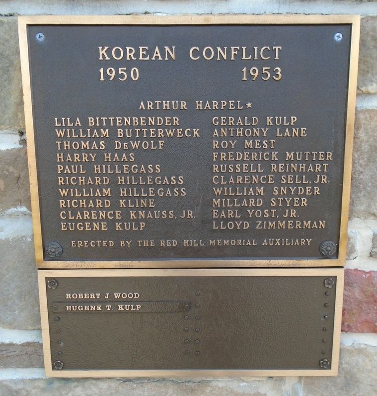 War Memorial Korean Conflict Honor Roll image. Click for full size.