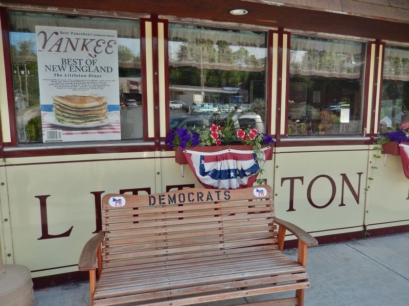 The Littleton Diner "Democrats" bench image. Click for full size.