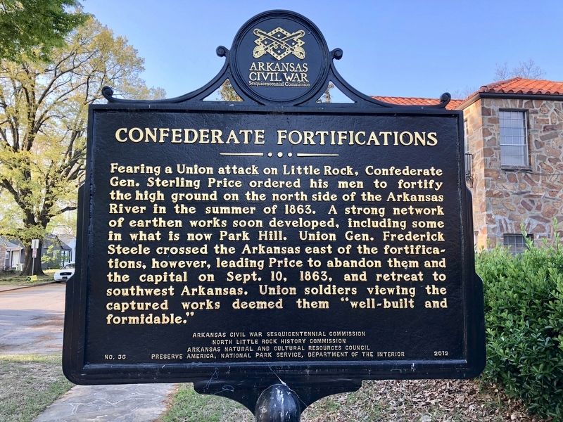 Confederate Fortifications Marker image. Click for full size.