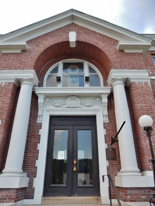 Littleton Public Library Marker (<i>wide view; marker visible right of door</i>). Click for full size. Littleton Public Library Marker (<i>wide view; marker visible right of door</i>) image. Click for full size.