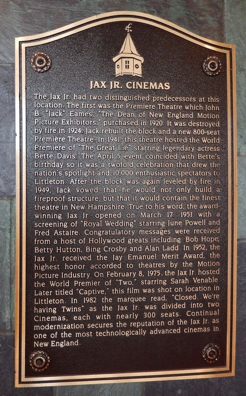 Jax Jr. Cinemas Marker. Click for full size. Jax Jr. Cinemas Marker image. Click for full size.