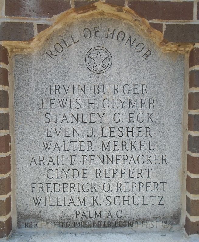 World War I Memorial Marker (Re-dedication) image. Click for full size.