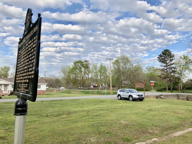 View from marker towards Reed's Bridge Battlefield Heritage Park, across the road center.. Click for full size. View from marker towards Reed's Bridge Battlefield Heritage Park, across the road center. image. Click for full size.