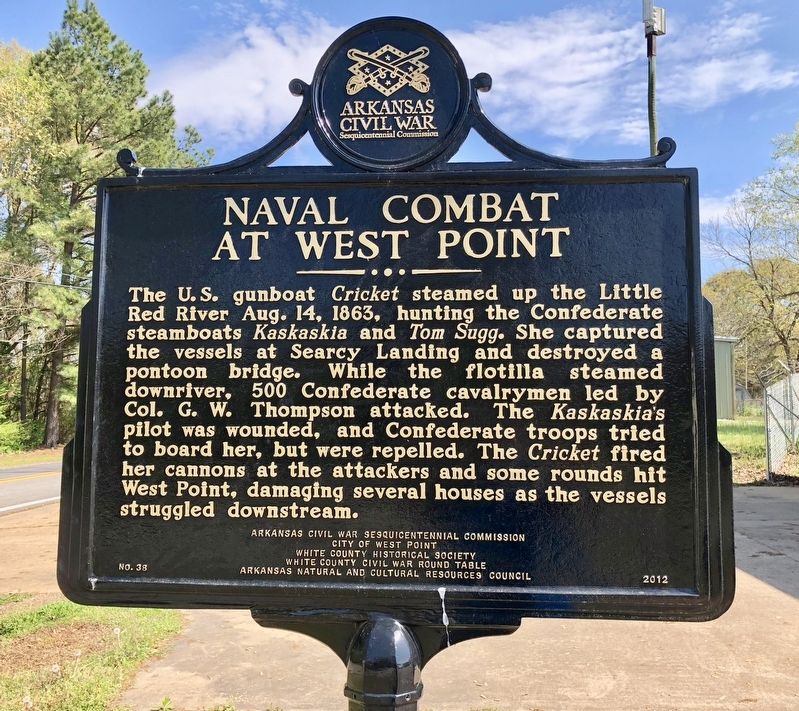 Naval Combat at West Point Marker image. Click for full size.