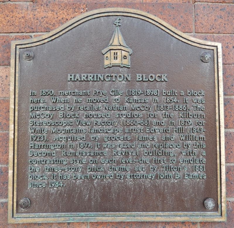 Harrington Block Marker image. Click for full size.
