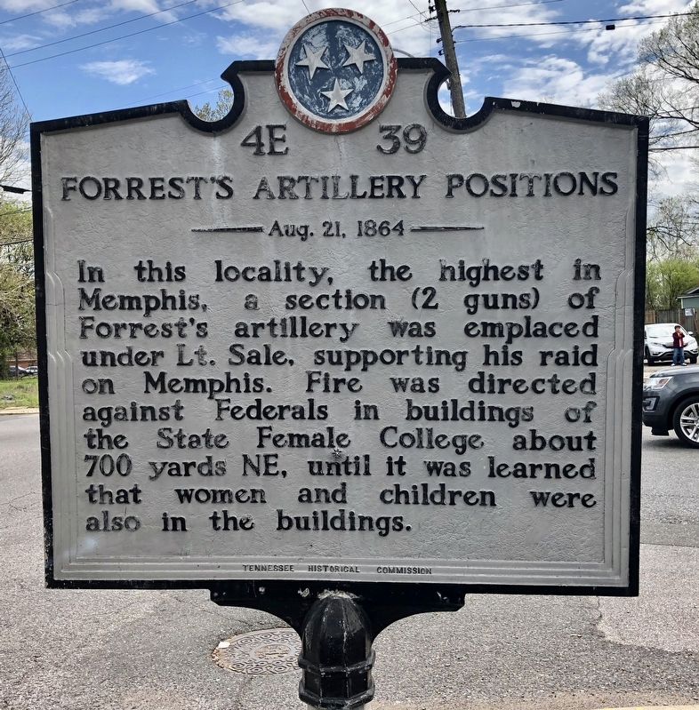 Forrest's Artillery Positions Marker. Click for full size. Forrest's Artillery Positions Marker image. Click for full size.
