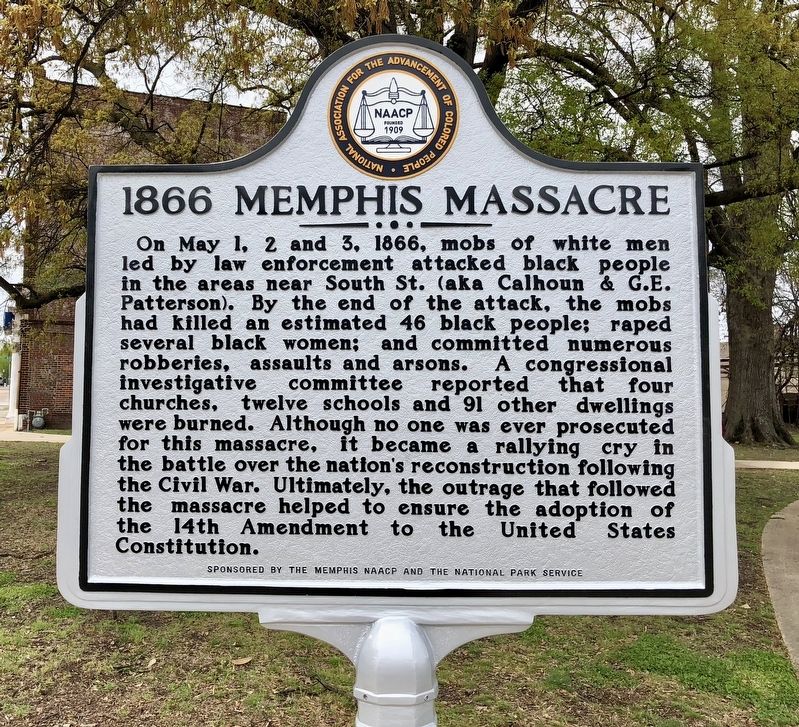 1866 Memphis Massacre Marker image. Click for full size.