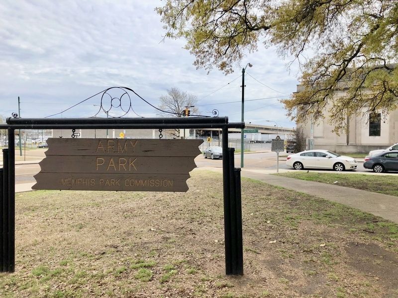 1866 Memphis Massacre Marker at Army Park. image. Click for full size.