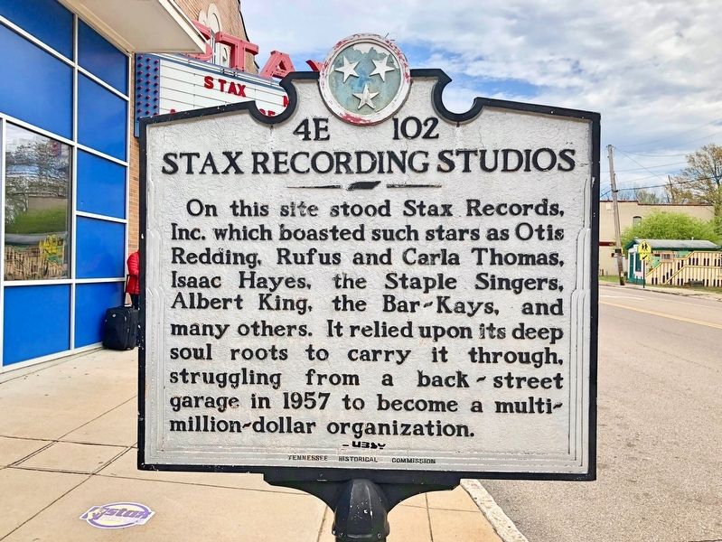 Stax Recording Studios Marker image. Click for full size.