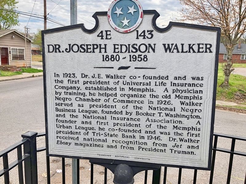 Dr. Joseph Edison Walker Marker image. Click for full size.