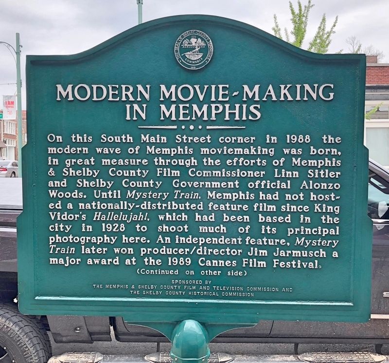 Modern Movie Making In Memphis Marker (front) image. Click for full size.
