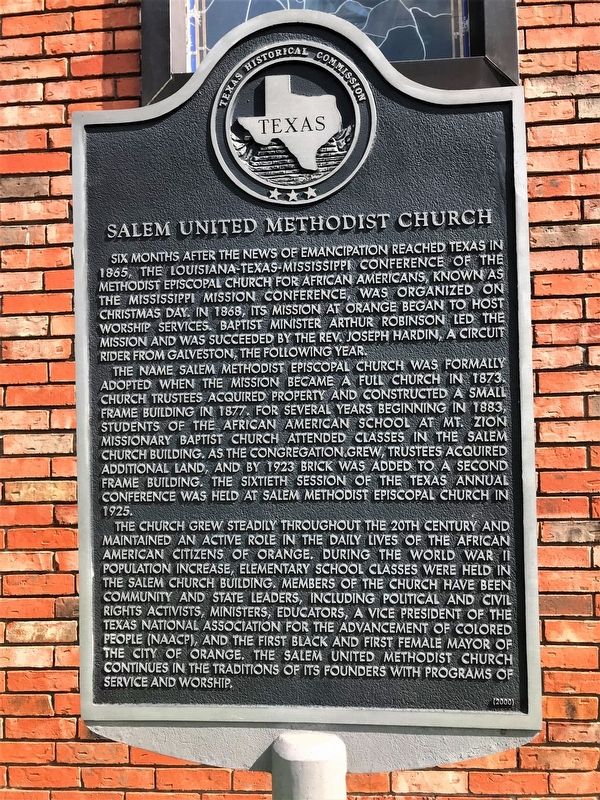 Salem United Methodist Church Marker. Click for full size. Salem United Methodist Church Marker image. Click for full size.