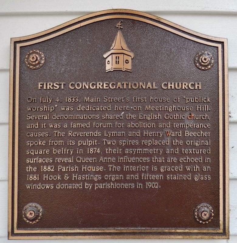 First Congregational Church Marker image. Click for full size.