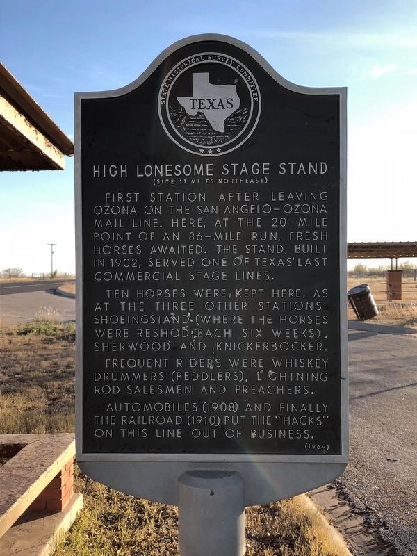 High Lonesome Stage Stand Marker image. Click for full size.