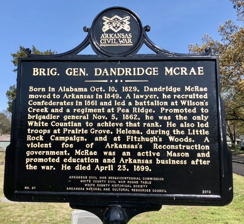 Brig. Gen. Dandridge McRae Marker image. Click for full size.