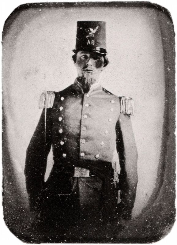 McRae in the uniform of the Arkansas Guards. image. Click for full size.