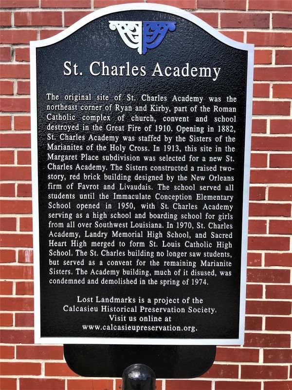 St. Charles Academy Marker image. Click for full size.