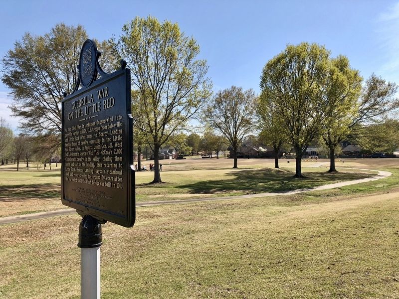 View of marker looking south on Golf Course Drive. image. Click for full size.