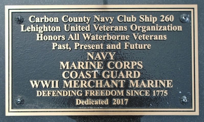 Waterborne Veterans Memorial Marker image. Click for full size.