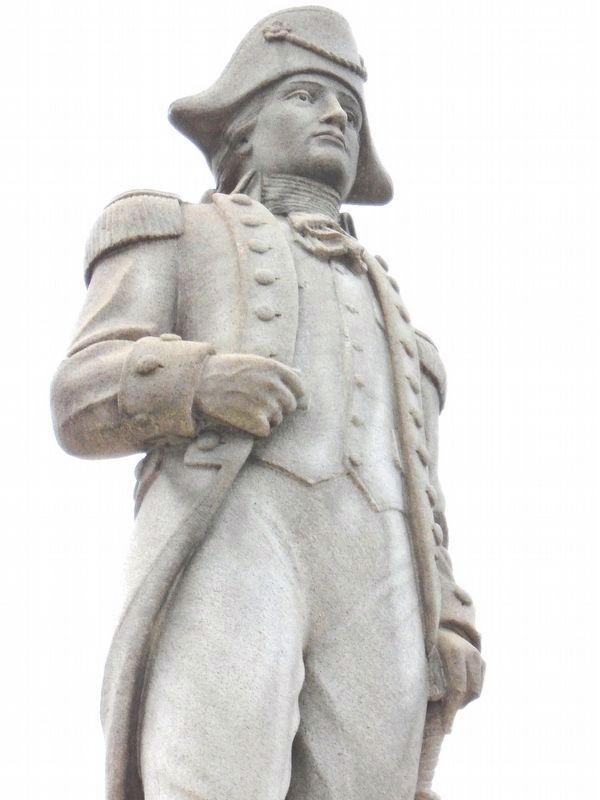 Colonel Jacob Weiss Monument Statue Detail image. Click for full size.