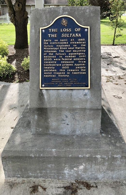 The Loss of the <i>Sultana</i> Marker. Click for full size. The Loss of the <i>Sultana</i> Marker image. Click for full size.