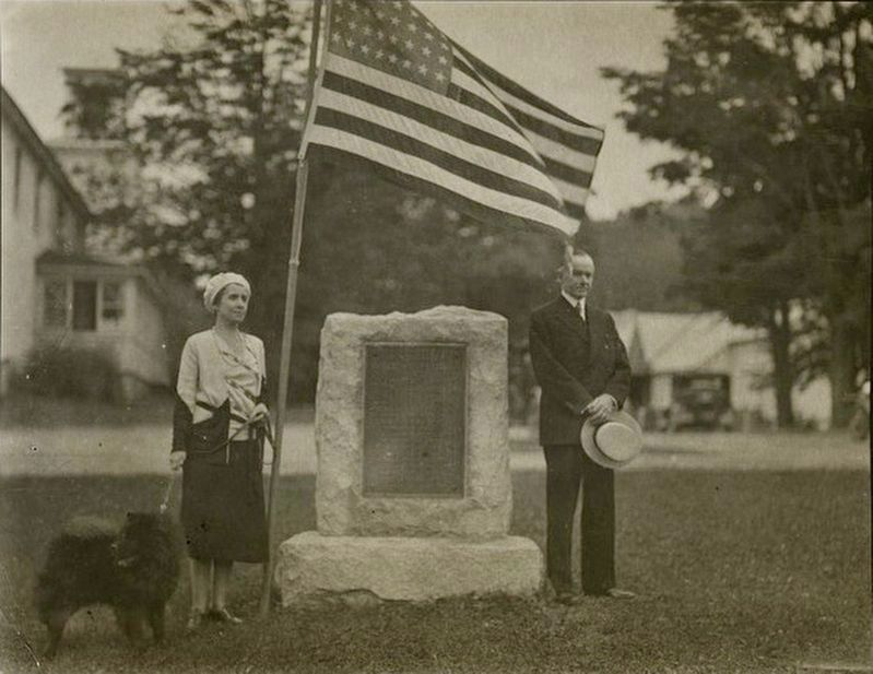 <i>Grace and Calvin Coolidge at dedication of a soldier's monument, July 4, 1931</i> image. Click for full size.