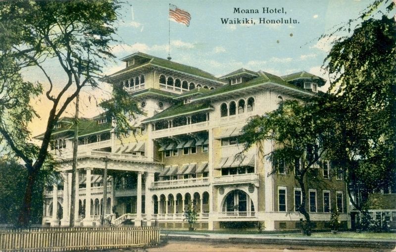 <i>Moana Hotel, Waikiki, Honolulu.</i> image. Click for full size.
