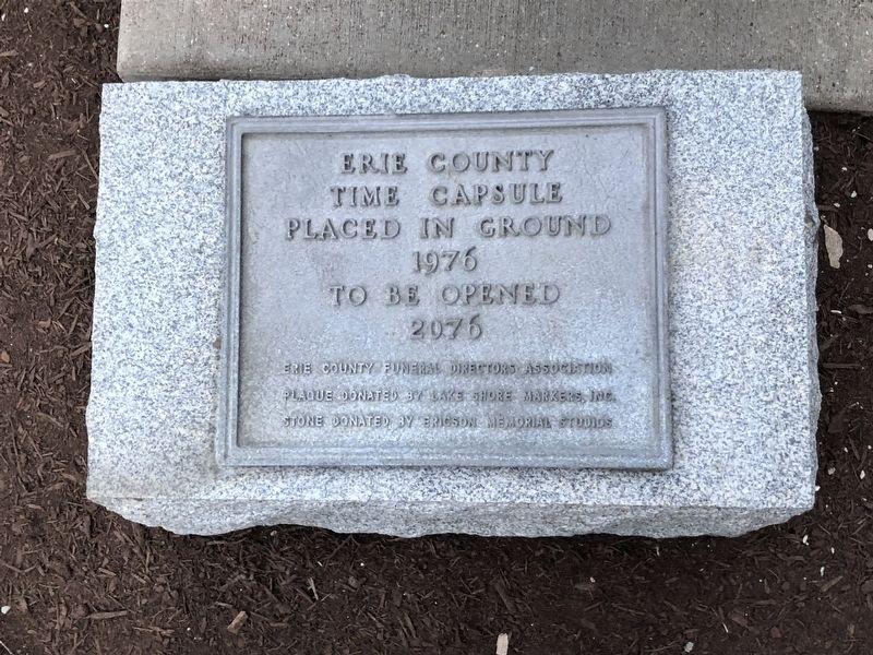 Time capsule to the right of the memorial. Click for full size. Time capsule to the right of the memorial image. Click for full size.