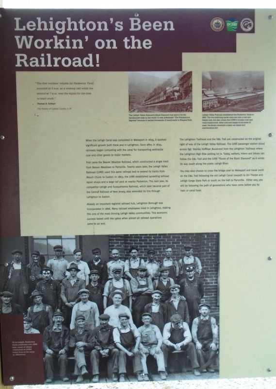 Lehighton's Been Workin' on the Railroad! Marker image. Click for full size.