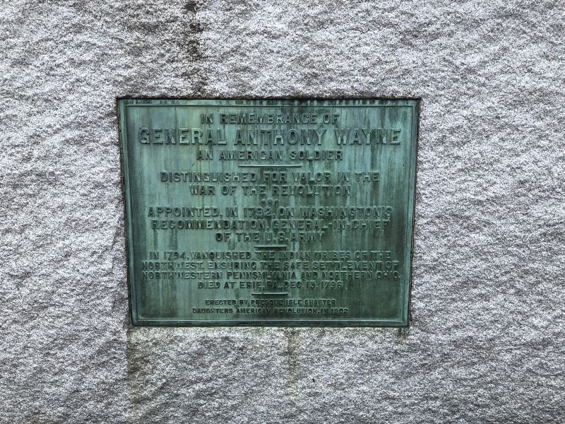General Anthony Wayne Marker image. Click for full size.