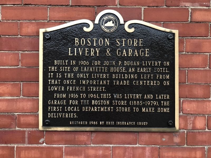 Boston Store Livery & Garage Marker image. Click for full size.