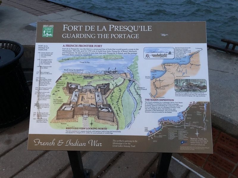 Fort de la Presqu'ile Marker. Click for full size. Fort de la Presqu'ile Marker image. Click for full size.