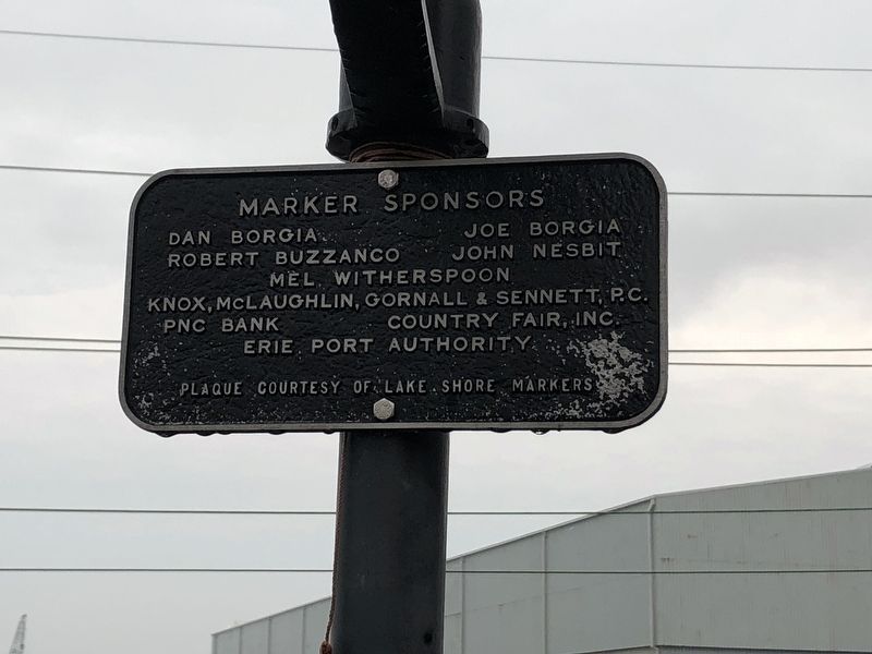 Sponsor plaque below main sign image. Click for full size.