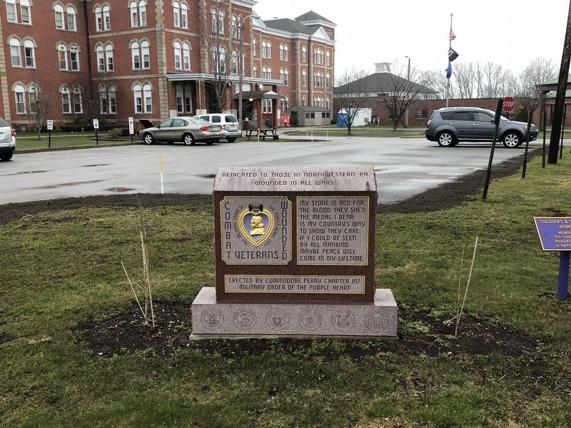 Dedicated to Those in Northwestern PA. Wounded in All Wars Marker. Click for full size. Dedicated to Those in Northwestern PA. Wounded in All Wars Marker image. Click for full size.