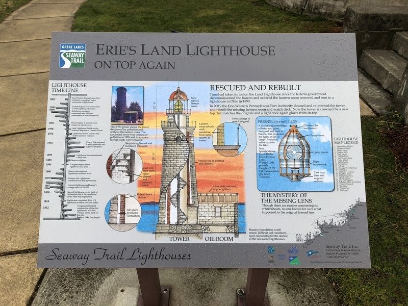 Erie's Land Lighthouse Marker image. Click for full size.