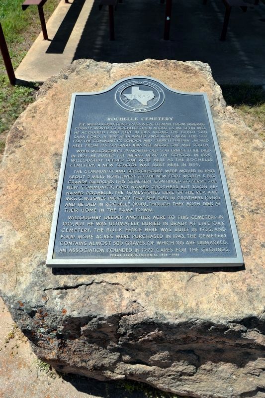 Rochelle Cemetery Marker. Click for full size. Rochelle Cemetery Marker image. Click for full size.