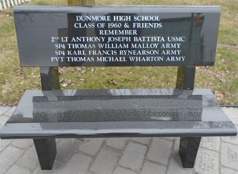 Bench at 2LT Carol Ann Drazba, RN Memorial image. Click for full size.