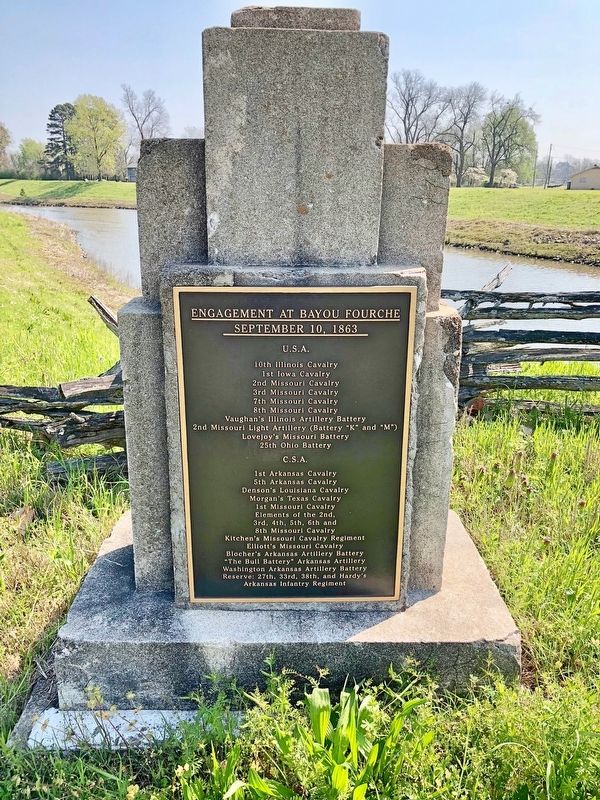 Engagement at Bayou Fourche Marker image. Click for full size.