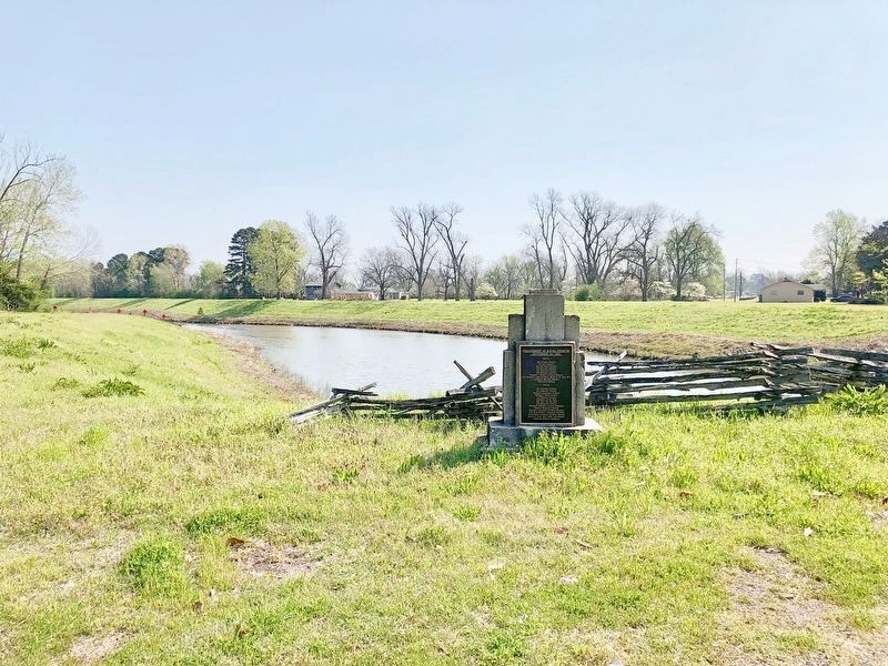 Engagement at Bayou Fourche Marker (Fourche Creek in background). image. Click for full size.