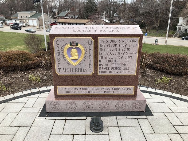 Northwest PA Purple Heart Memorial Marker image. Click for full size.