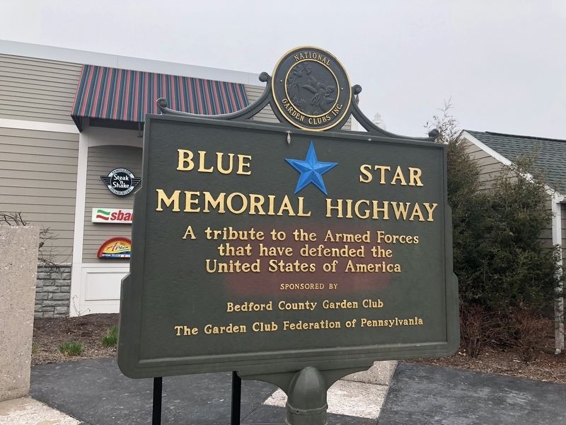 Blue Star Memorial Highway sign nearby image. Click for full size.
