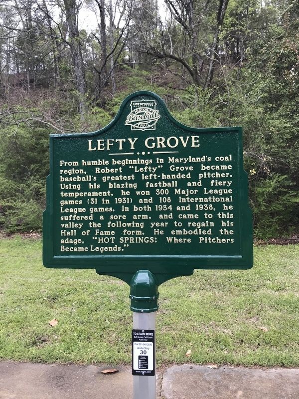 Lefty Grove Marker image. Click for full size.