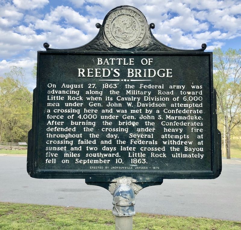 Battle of Reed's Bridge Marker image. Click for full size.