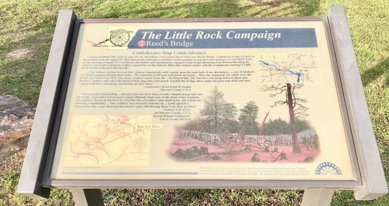 The Little Rock Campaign - Reed's Bridge Marker image. Click for full size.