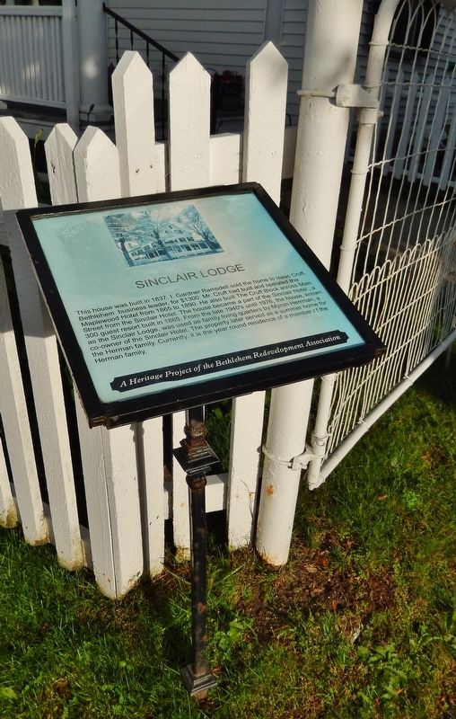 Sinclair Lodge Marker (<i>tall view</i>). Click for full size. Sinclair Lodge Marker (<i>tall view</i>) image. Click for full size.
