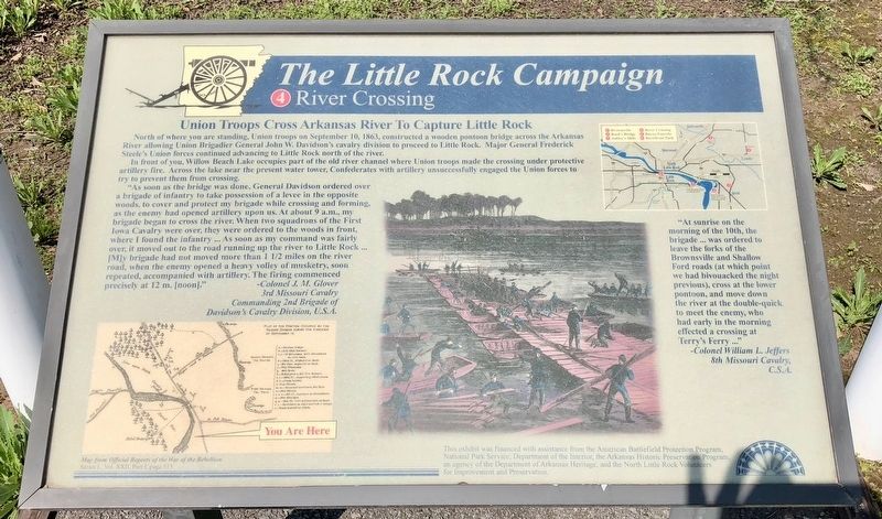 The Little Rock Campaign - River Crossing Marker image. Click for full size.