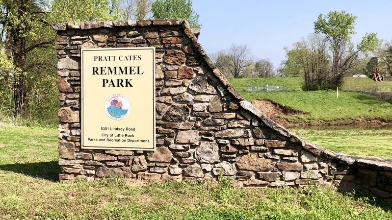 Entrance gate to the park where marker is located. image. Click for full size.