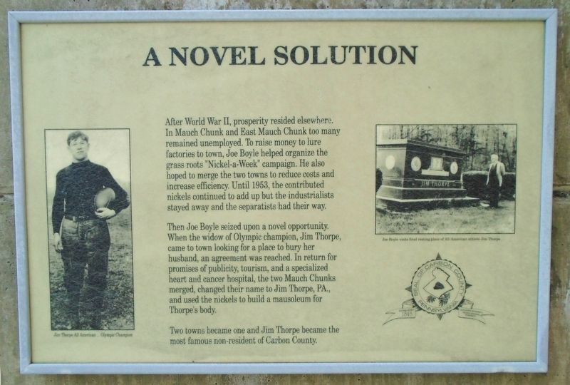 Joe Boyle Plaza - A Novel Solution Marker image. Click for full size.