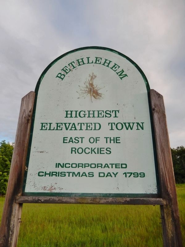 Bethlehem Town Sign - Highest Elevated Town East of the Rockies - 1426 feet image. Click for full size.