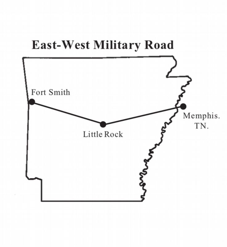Map show military road route. image. Click for full size.